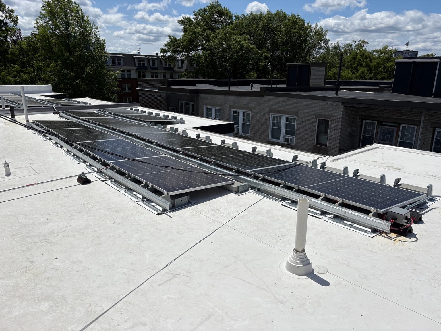 16.64 kW commercial rooftop solar installation in Brighton, MA by East Coast Solar