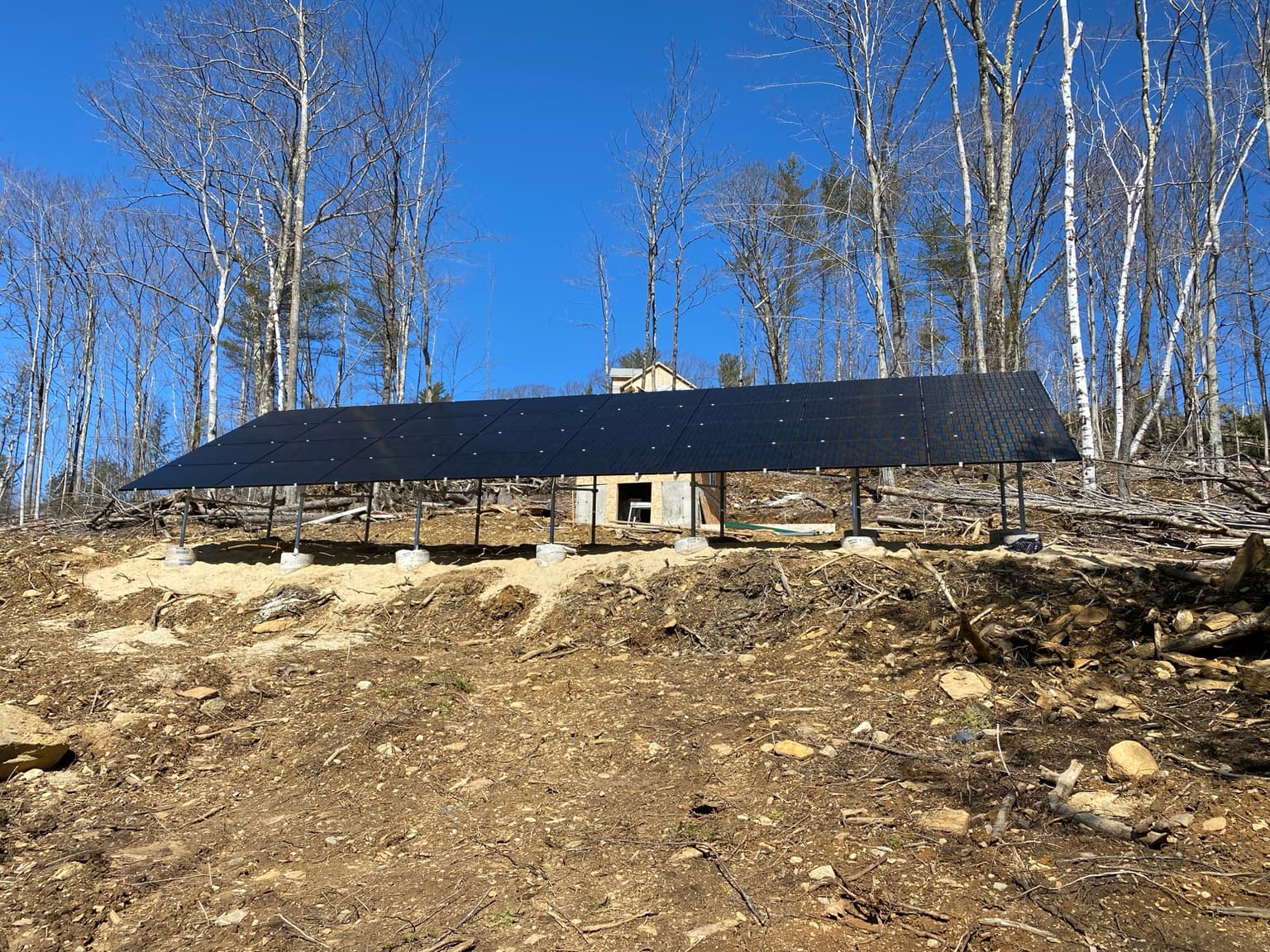 13.76 kW ground mount solar installation in Alstead, NH by East Coast Solar
