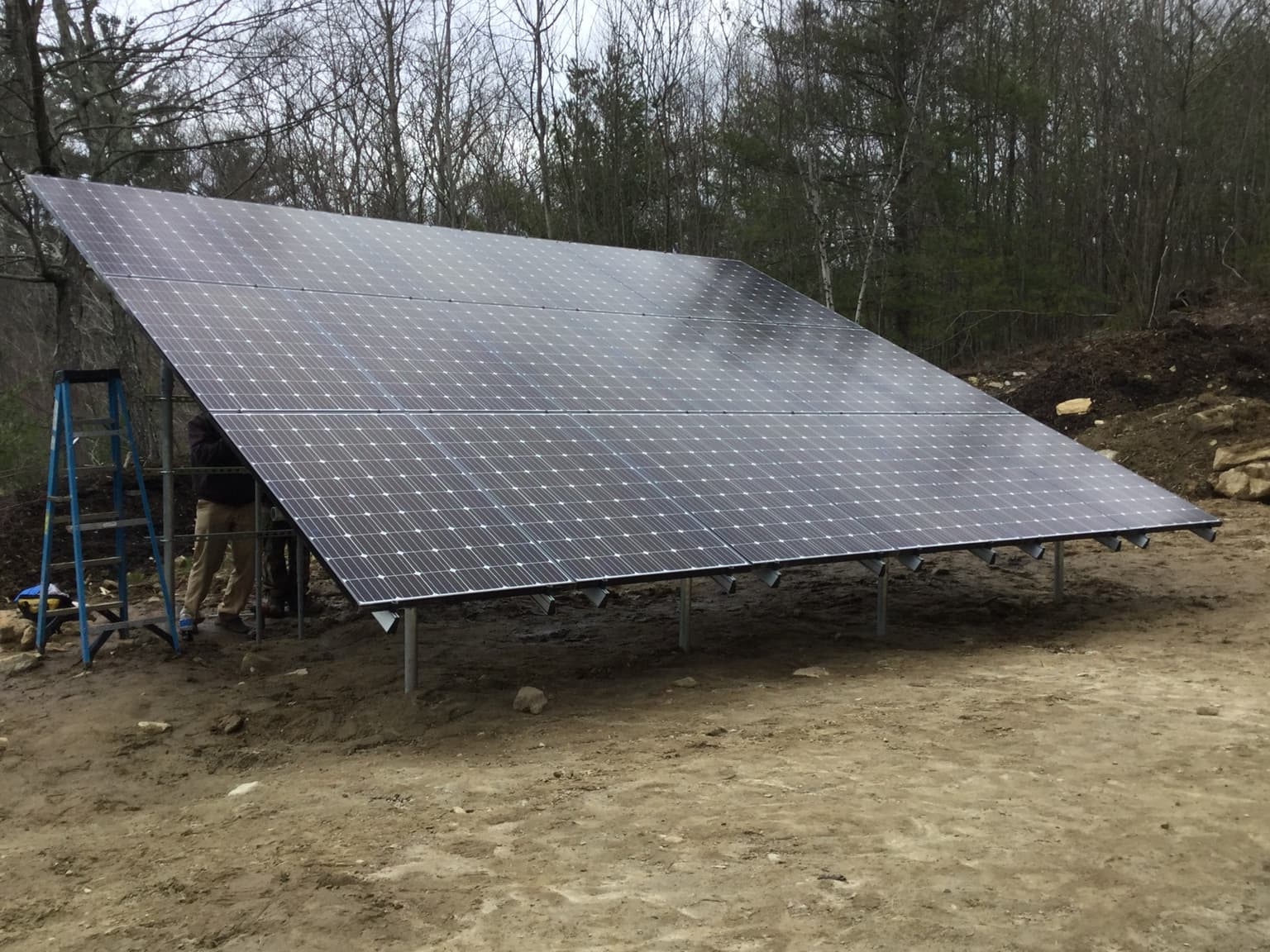 7.2 kW ground mount solar installation in Marlborough, MA by East Coast Solar