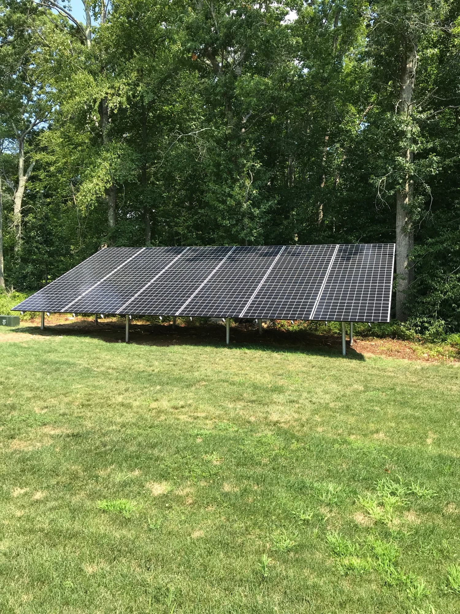 9.6 kW ground mount solar installation in Worcester, MA by East Coast Solar